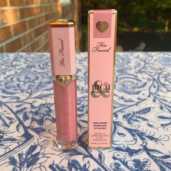 🎉HP🎉 New Too Faced Rich & Dazzling Two Night Stand Lipgloss